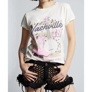 NEW RECYCLED KARMA welcome to music city tee in pearl